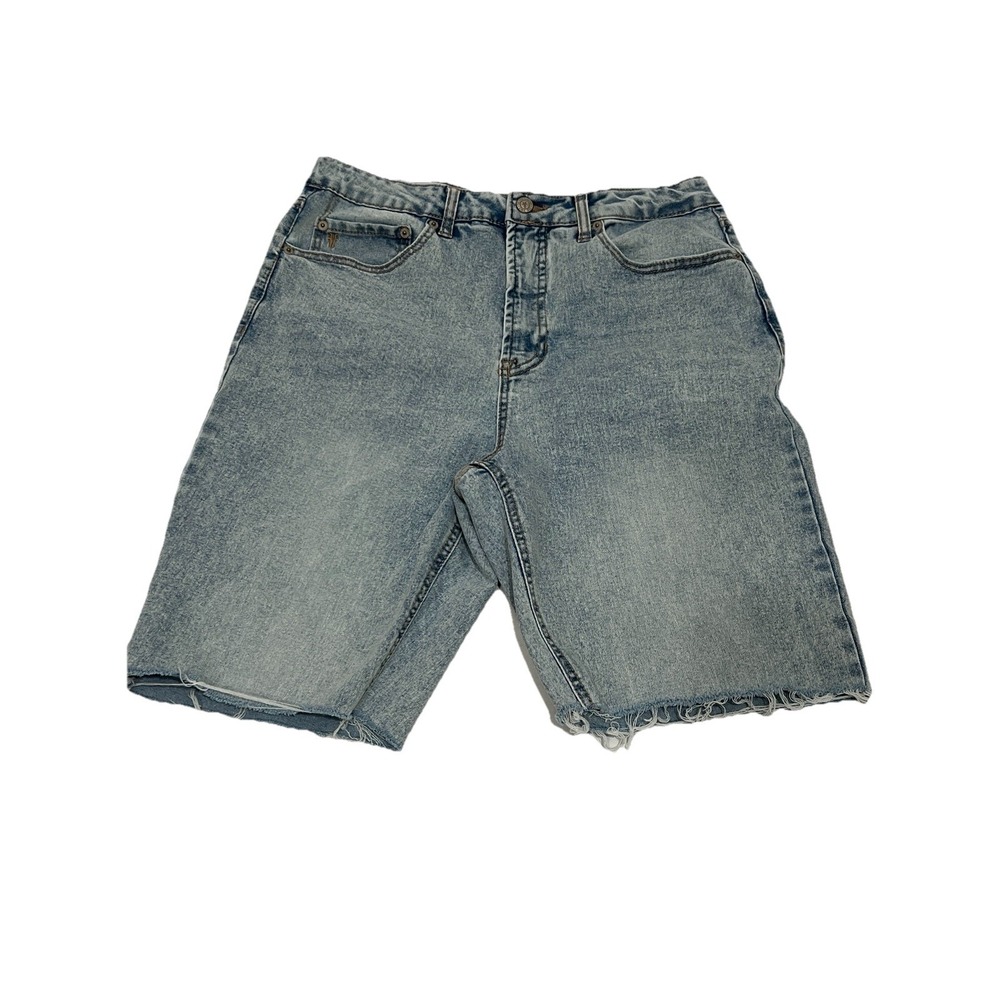 Frye Company Women's Denim Zipper‎ Fly Jean Shorts Distressed Hem Size 10/30